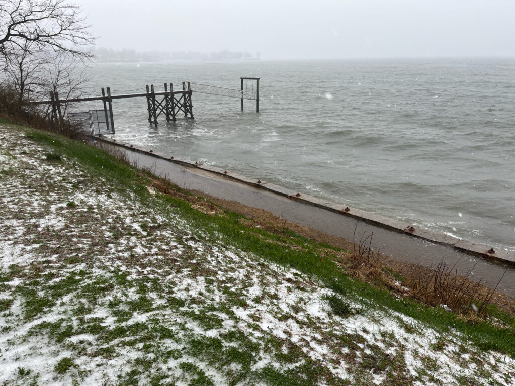 a path next to a body of water (MyCoast AI)