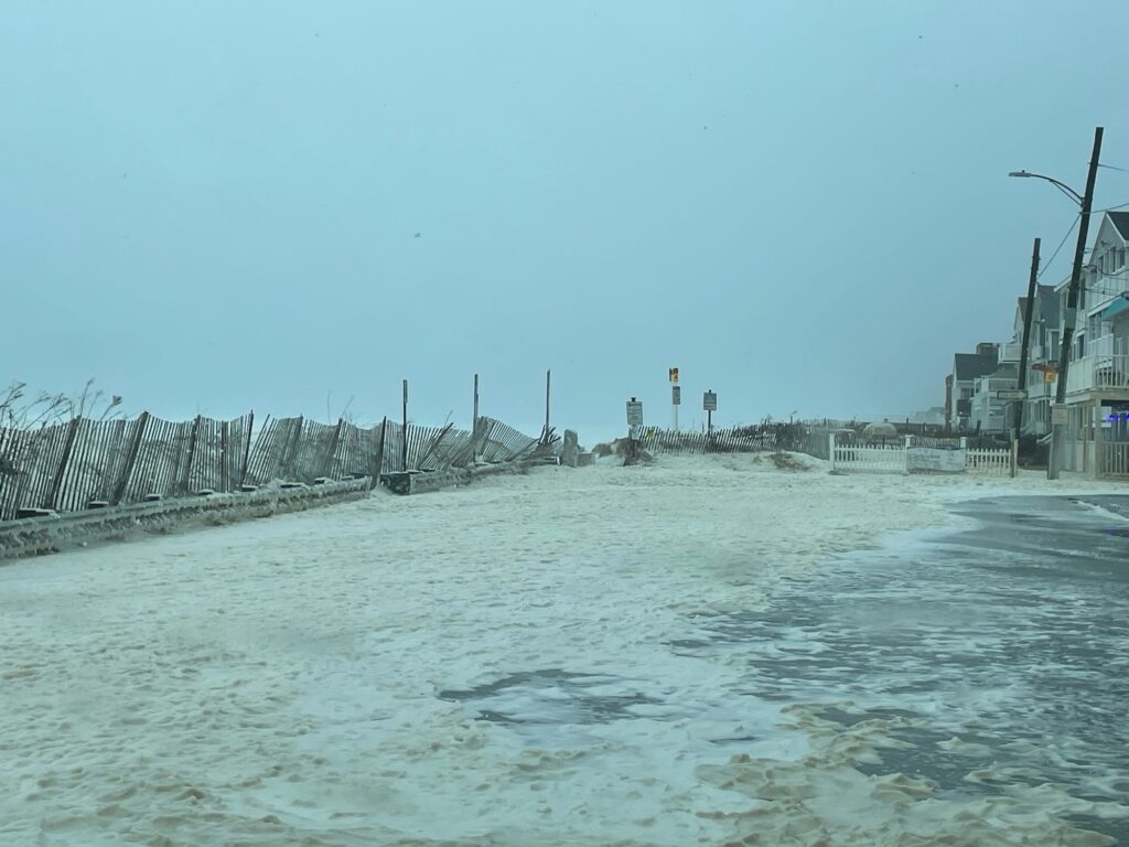 a body of water with a dock and buildings along it (MyCoast AI)