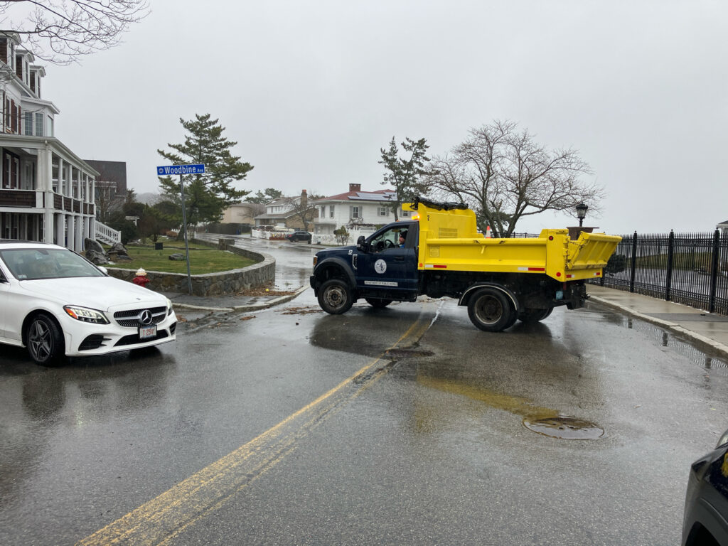 a truck on a wet road (MyCoast AI)