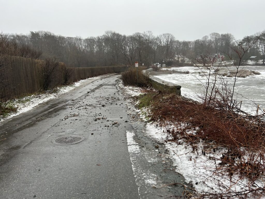 a road with snow on the side (MyCoast AI)
