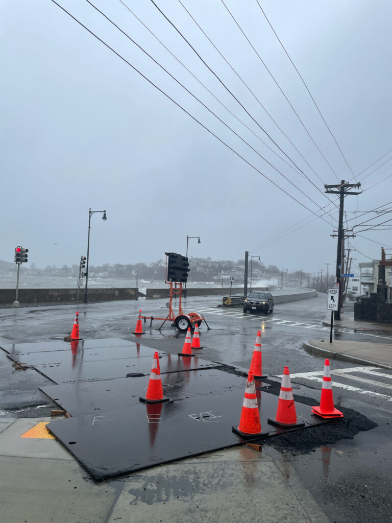 a car driving through an intersection (MyCoast AI)