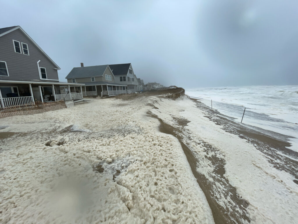 a beach with houses along it (MyCoast AI)