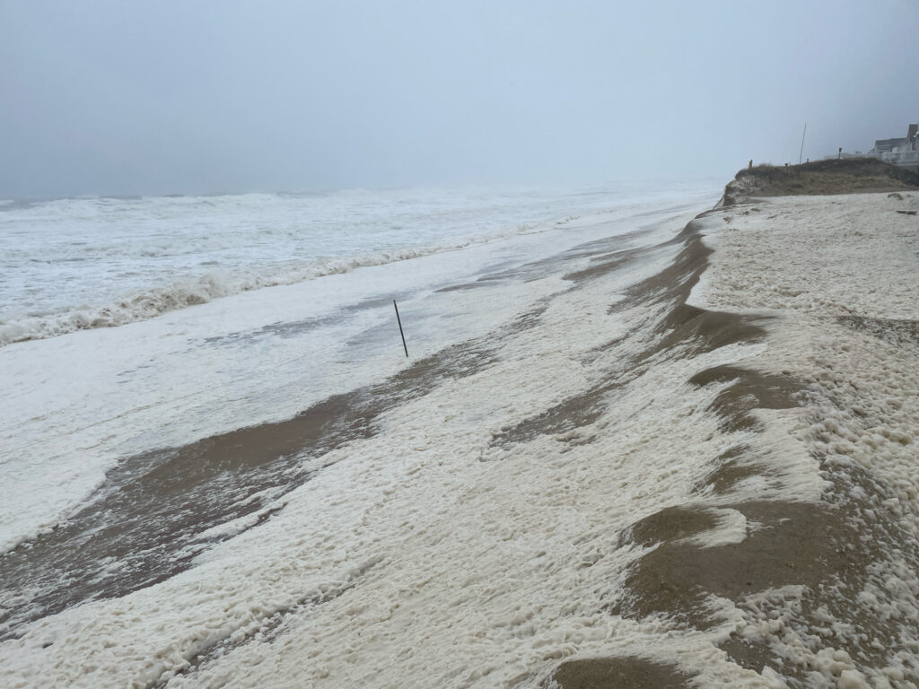 a beach with snow (MyCoast AI)