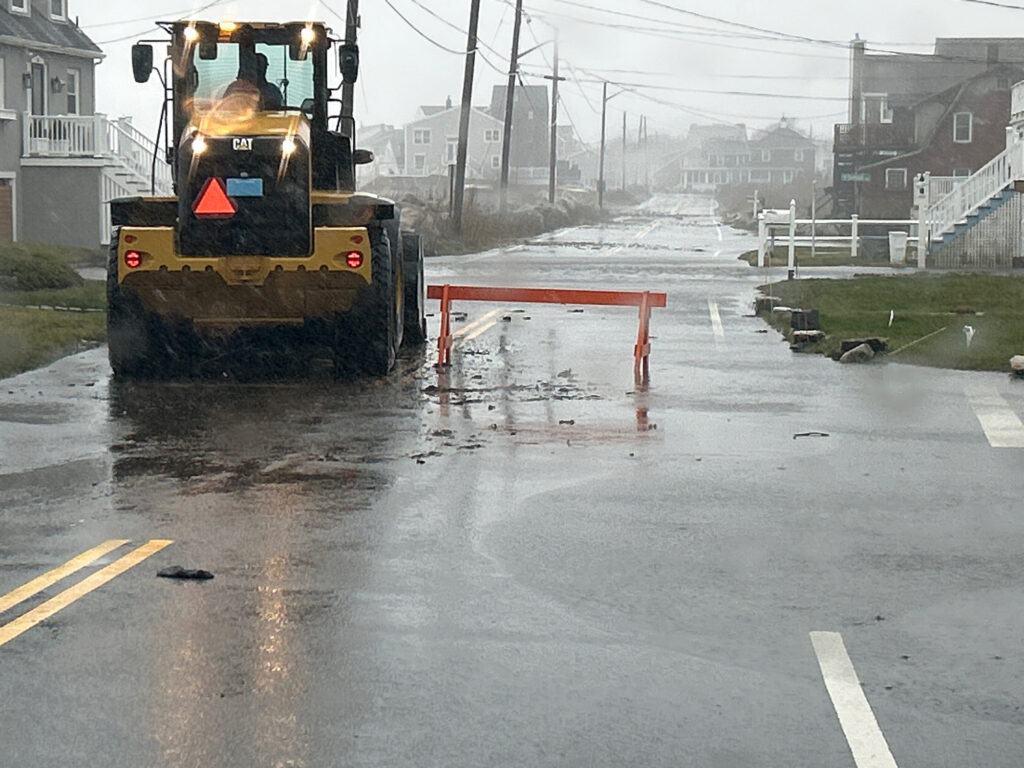 a bulldozer on a road (MyCoast AI)