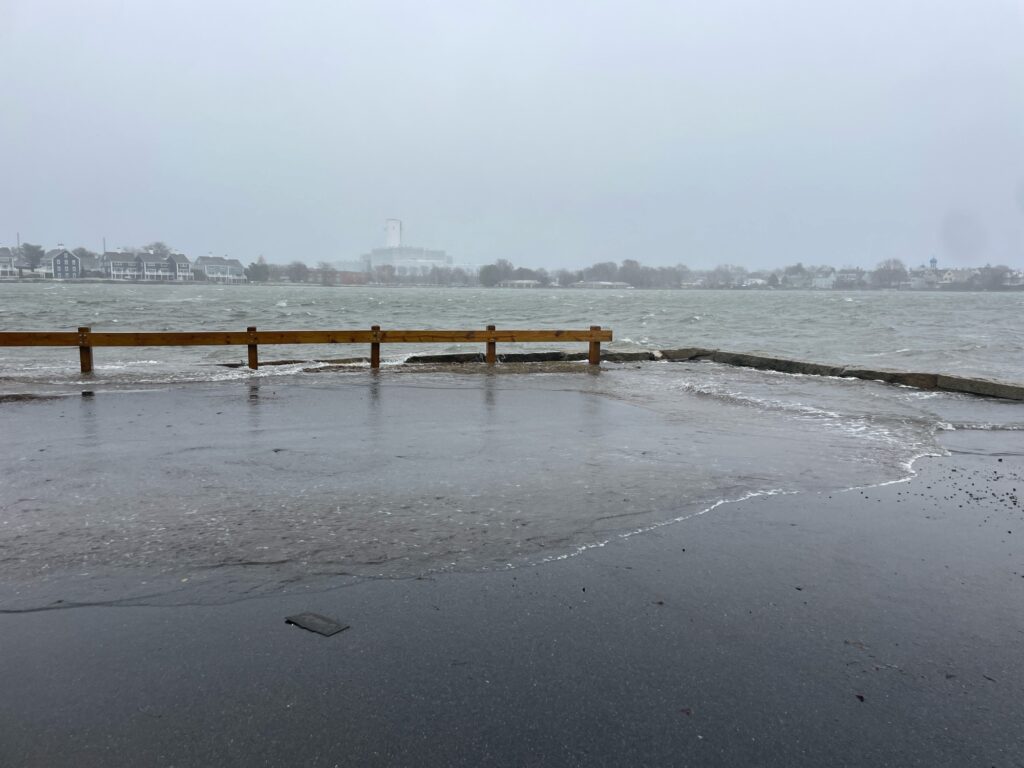 a beach with a pier (MyCoast AI)