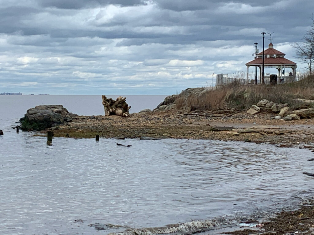 a body of water with a building in the background (MyCoast AI)
