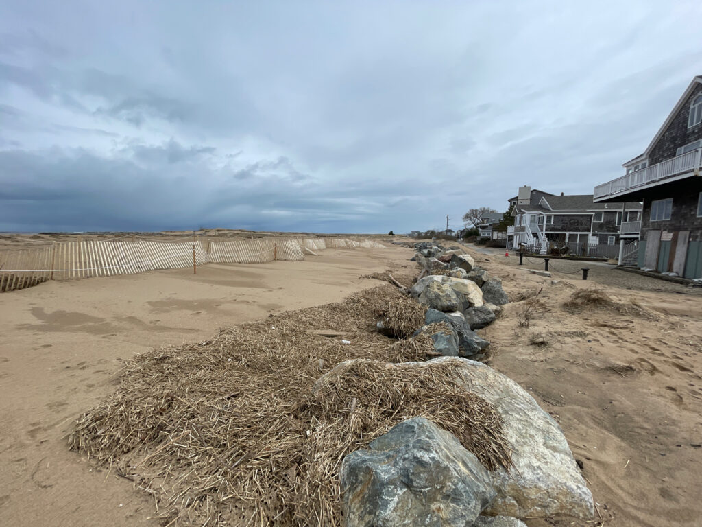 a sandy beach with rocks (MyCoast AI)