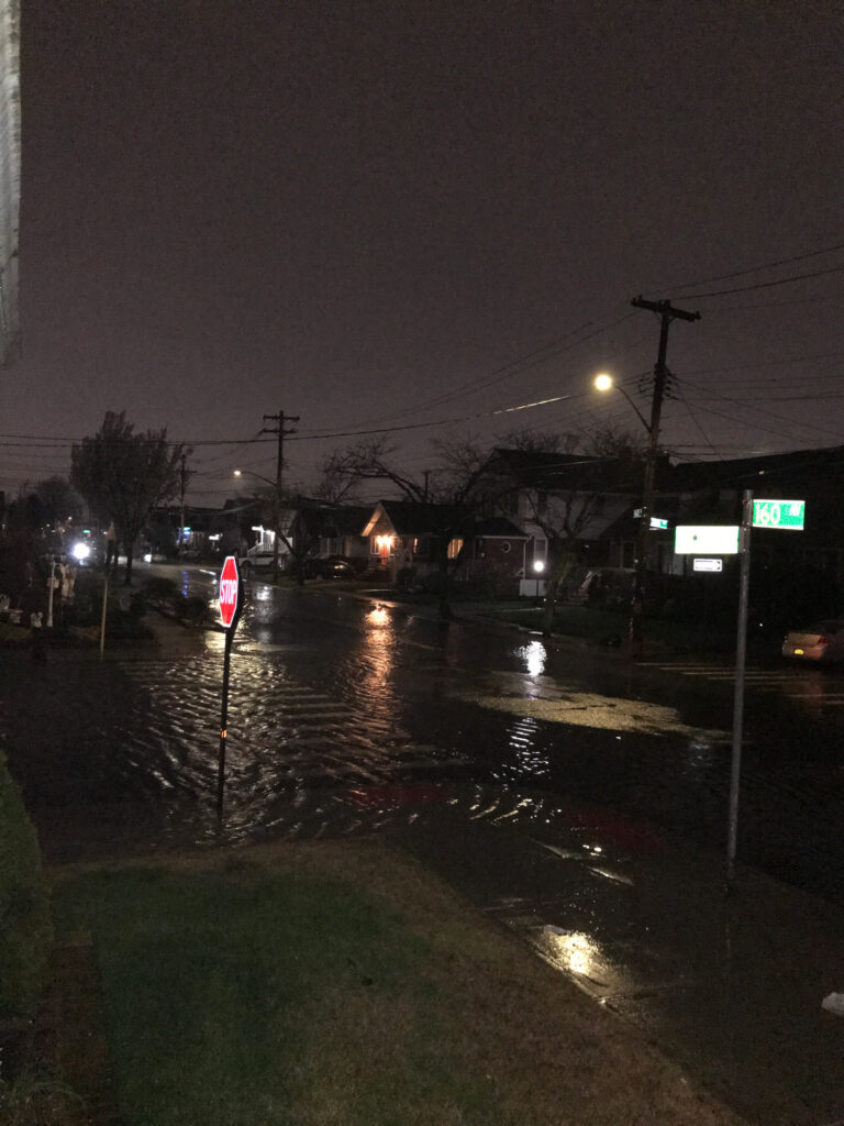 a wet street at night (MyCoast AI)