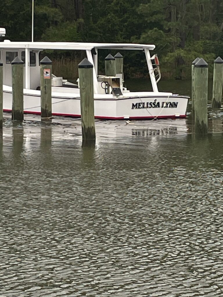 a boat is parked at a dock (MyCoast AI)