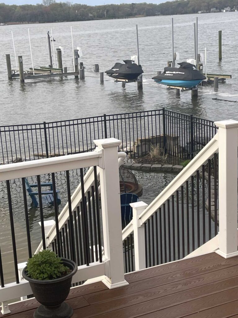 a deck overlooking a lake (MyCoast AI)