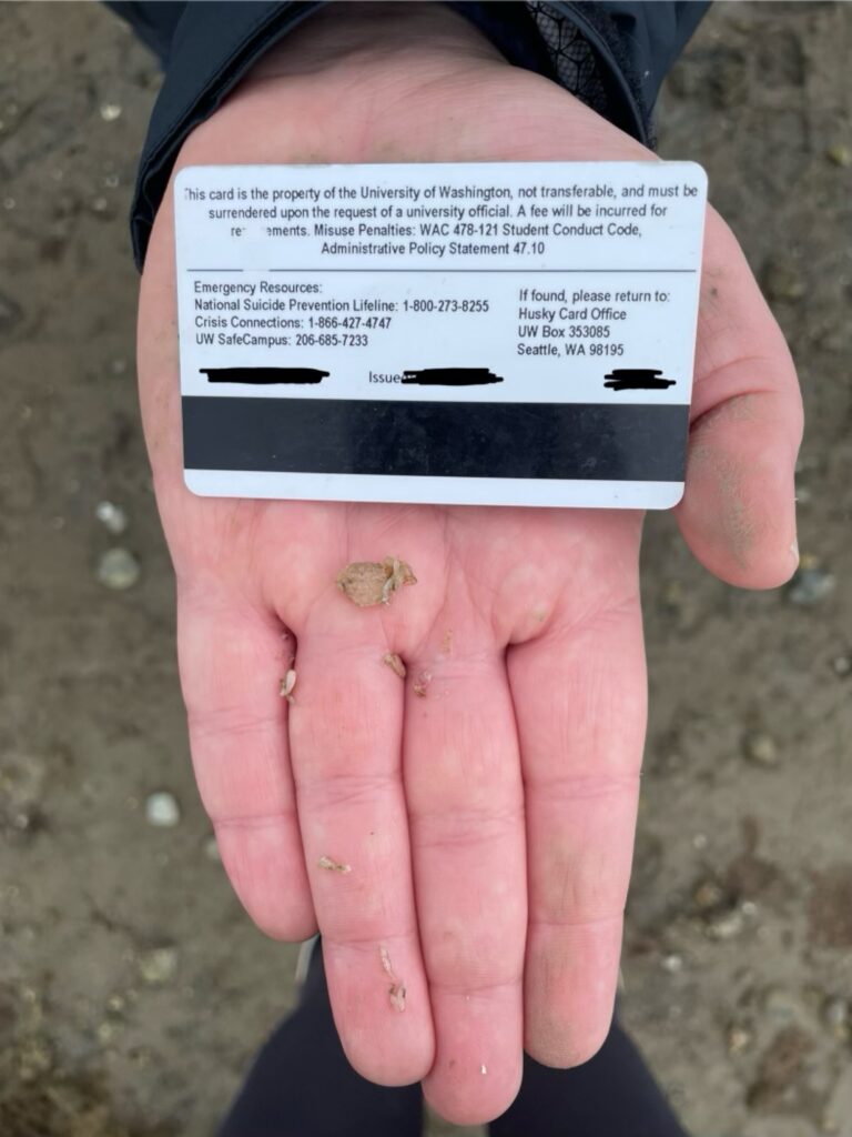 a hand holding a card (MyCoast AI)