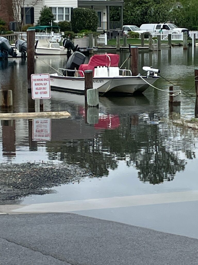 a boat in a flooded area (MyCoast AI)