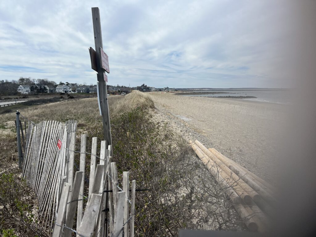 a road with a fence and a beach (MyCoast AI)