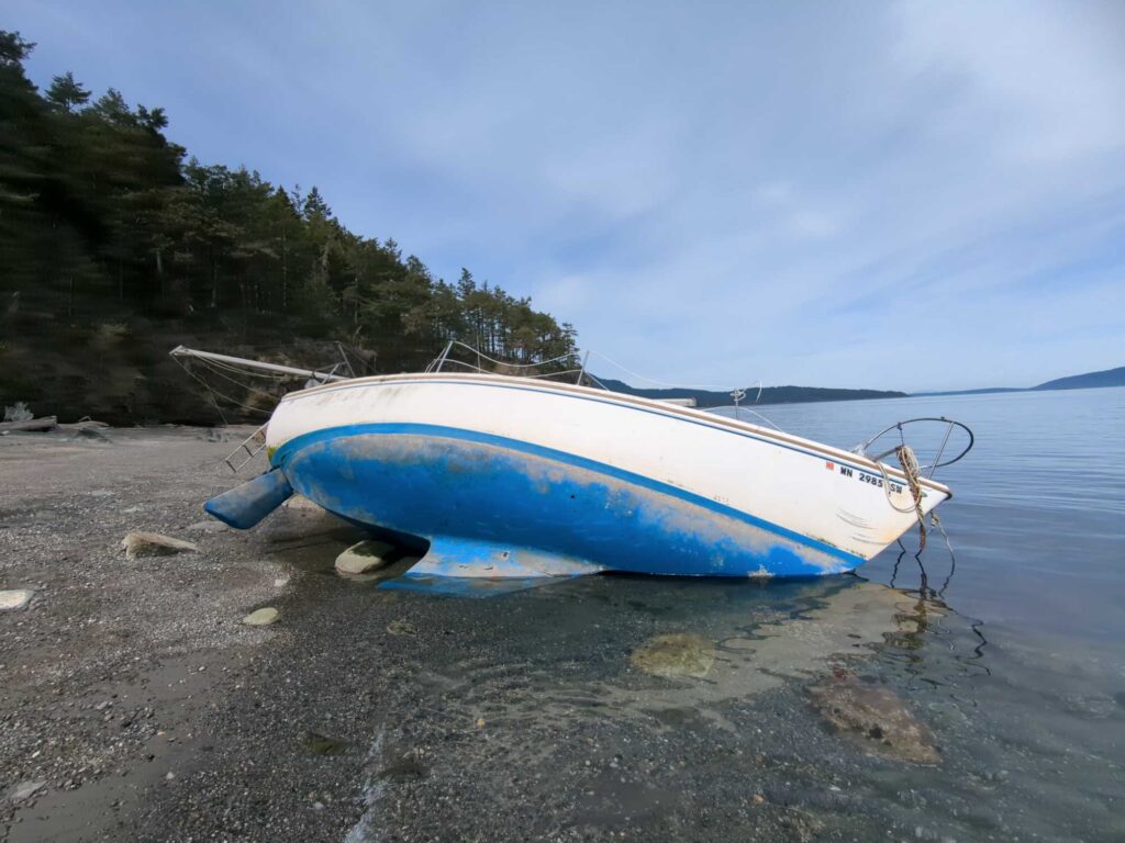 a boat on the beach (MyCoast AI)