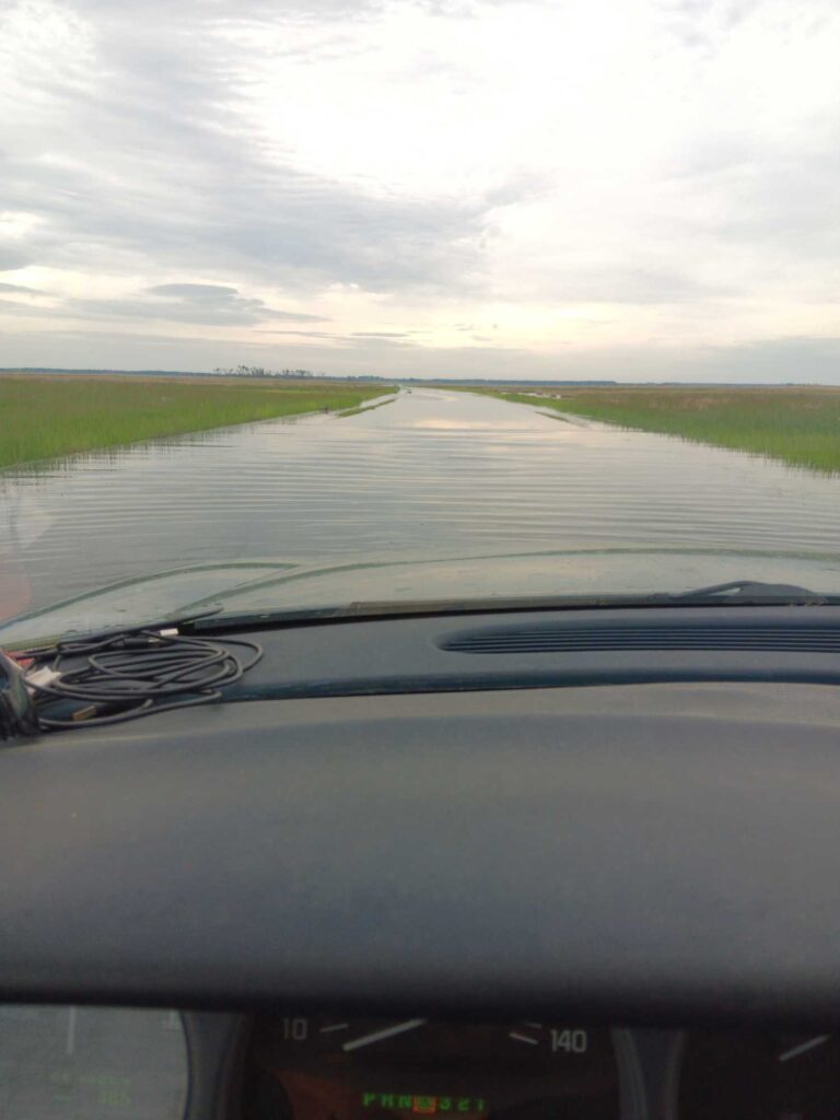 a view of a road from inside a car (MyCoast AI)