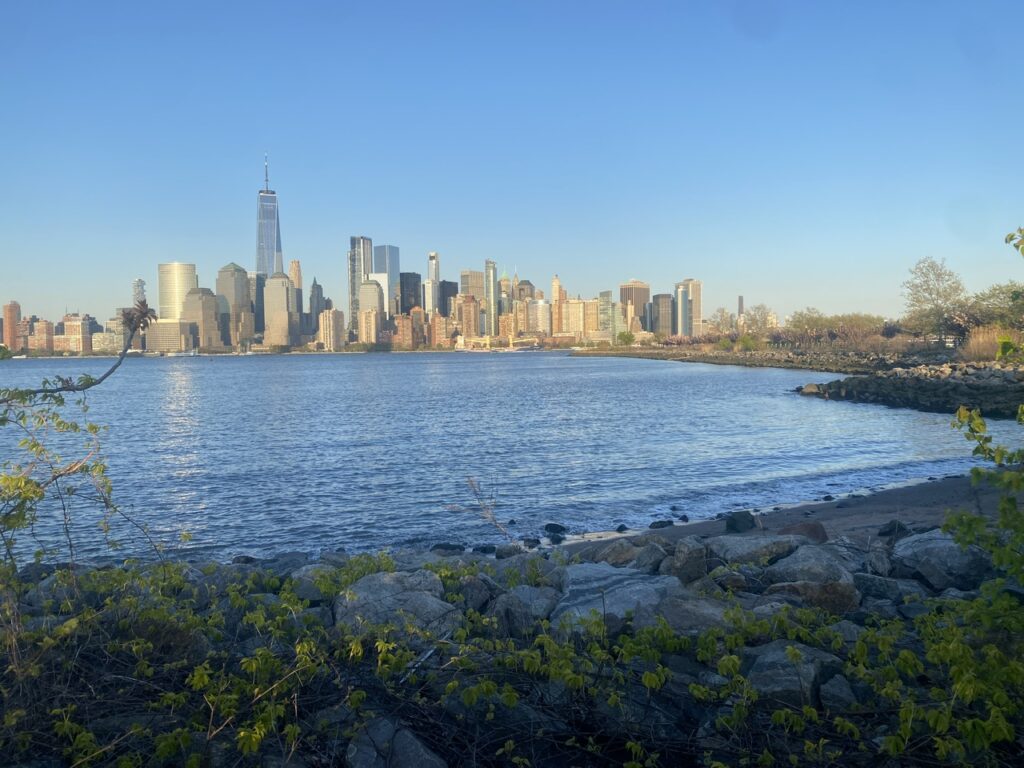 a city skyline across a body of water (MyCoast AI)