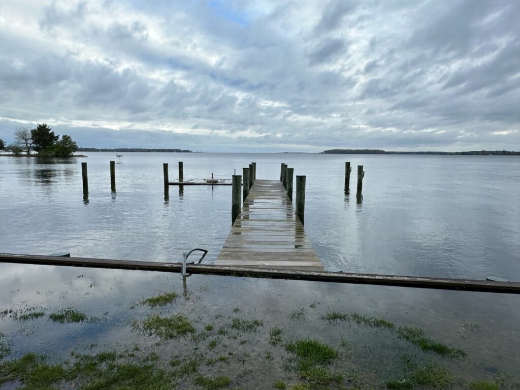 a wooden dock over water (MyCoast AI)