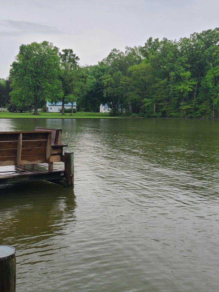 a dock on a lake (MyCoast AI)