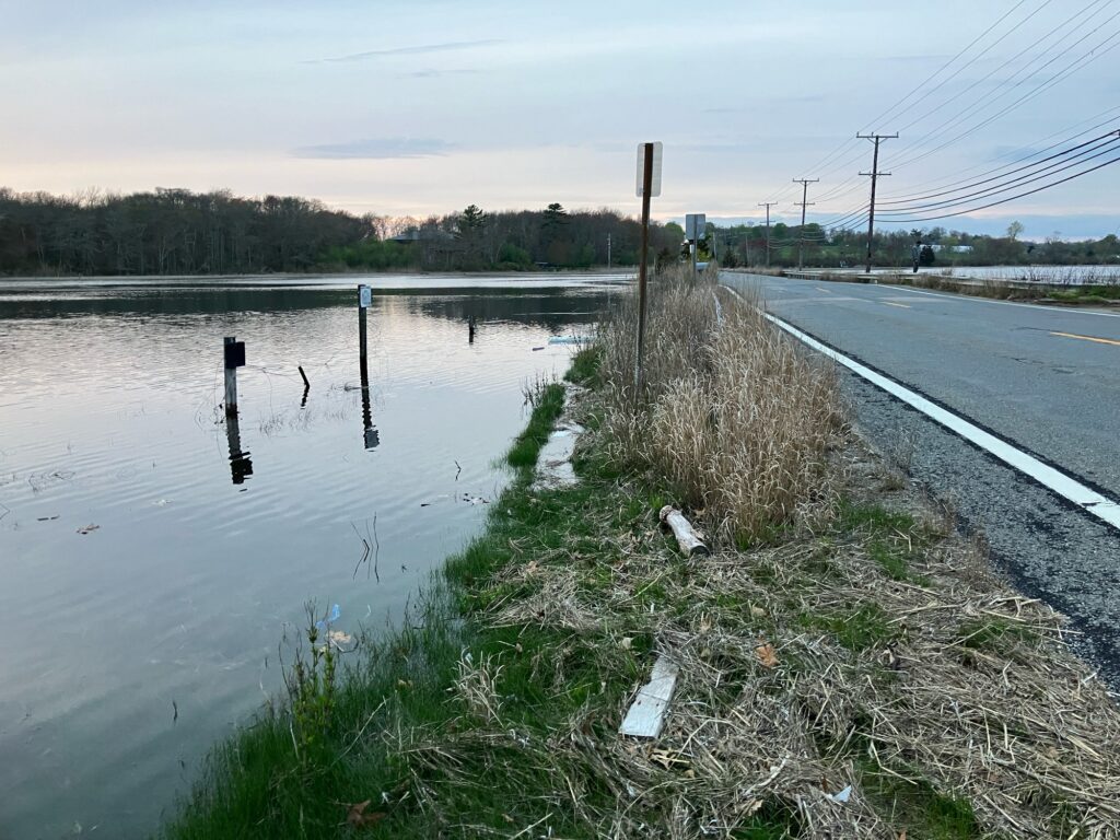 a road next to a body of water (MyCoast AI)