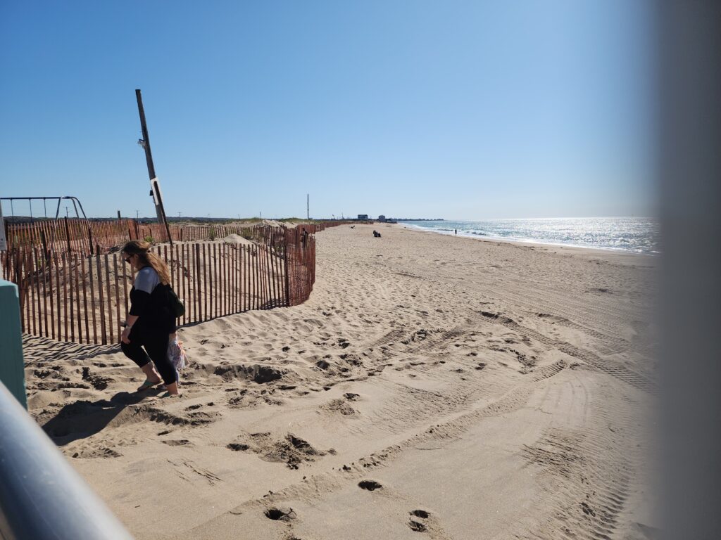 a person walking on a beach (MyCoast AI)