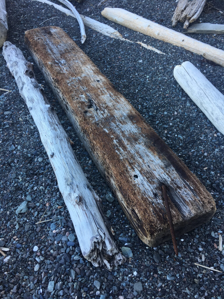 a wooden bench on the ground (MyCoast AI)