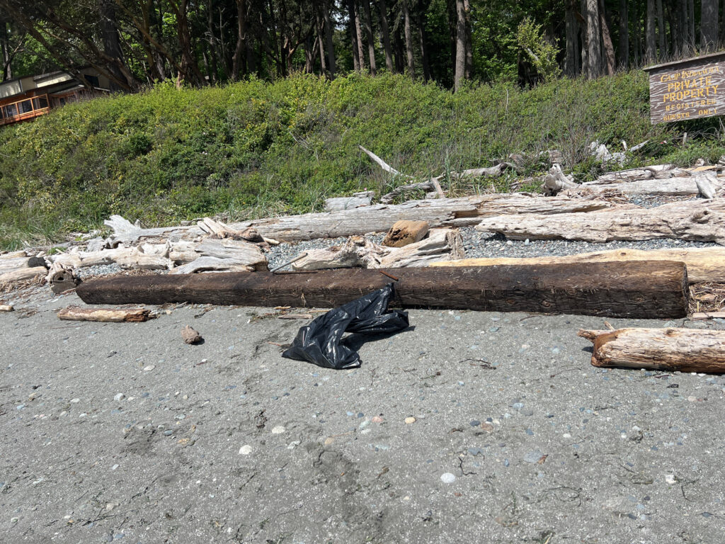 a black bag on the ground (MyCoast AI)