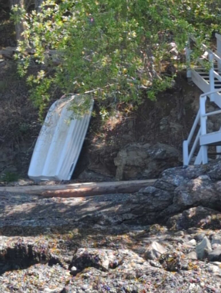 a white box on a rock (MyCoast AI)