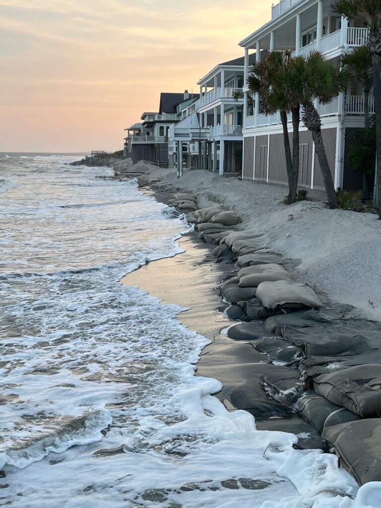 a beach with houses along it (MyCoast AI)