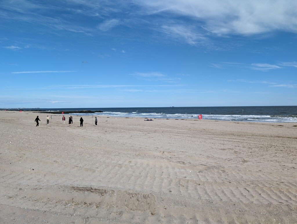 people on a beach (MyCoast AI)