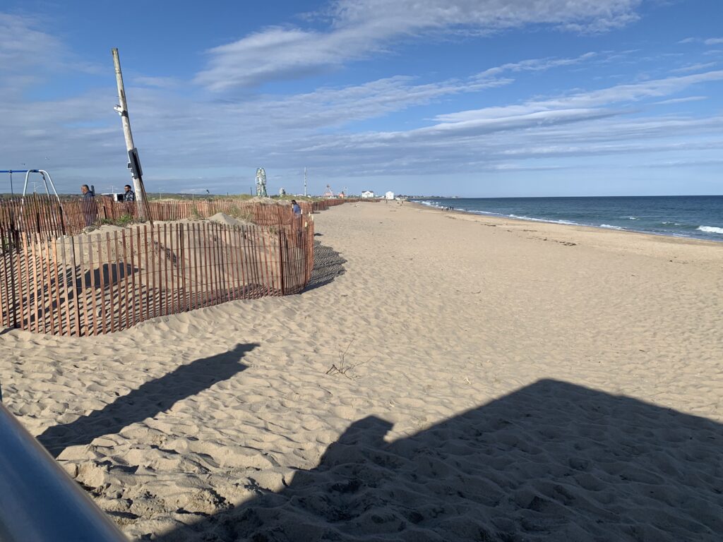 a fence on a beach (MyCoast AI)