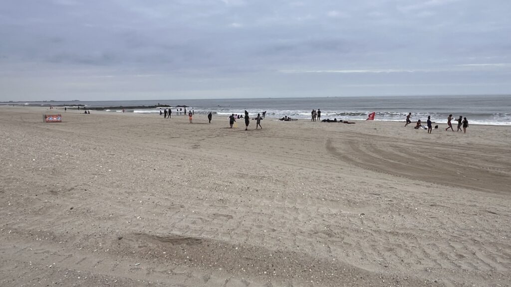 a group of people walking on a beach (MyCoast AI)