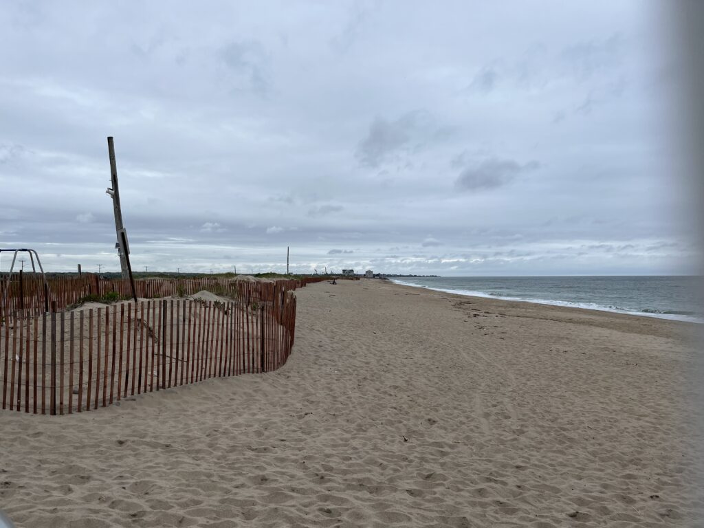 a fence on a beach (MyCoast AI)