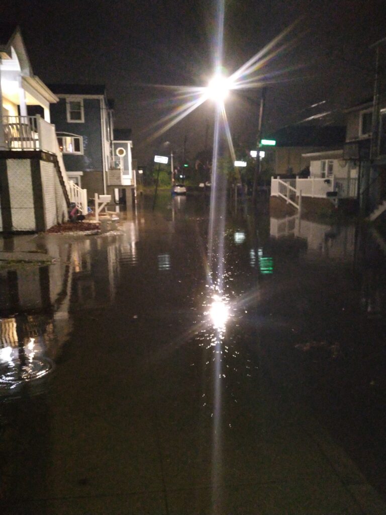 a wet street at night (MyCoast AI)