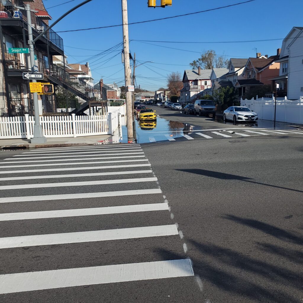 a crosswalk in a neighborhood (MyCoast AI)