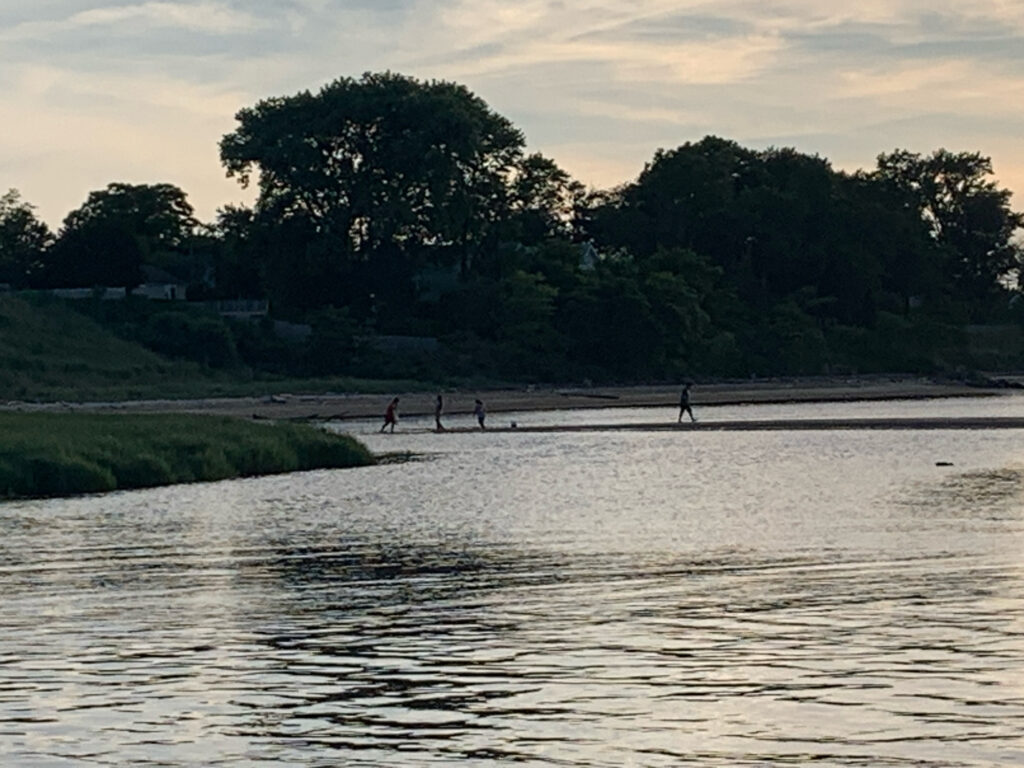 a group of people standing on a beach (MyCoast AI)