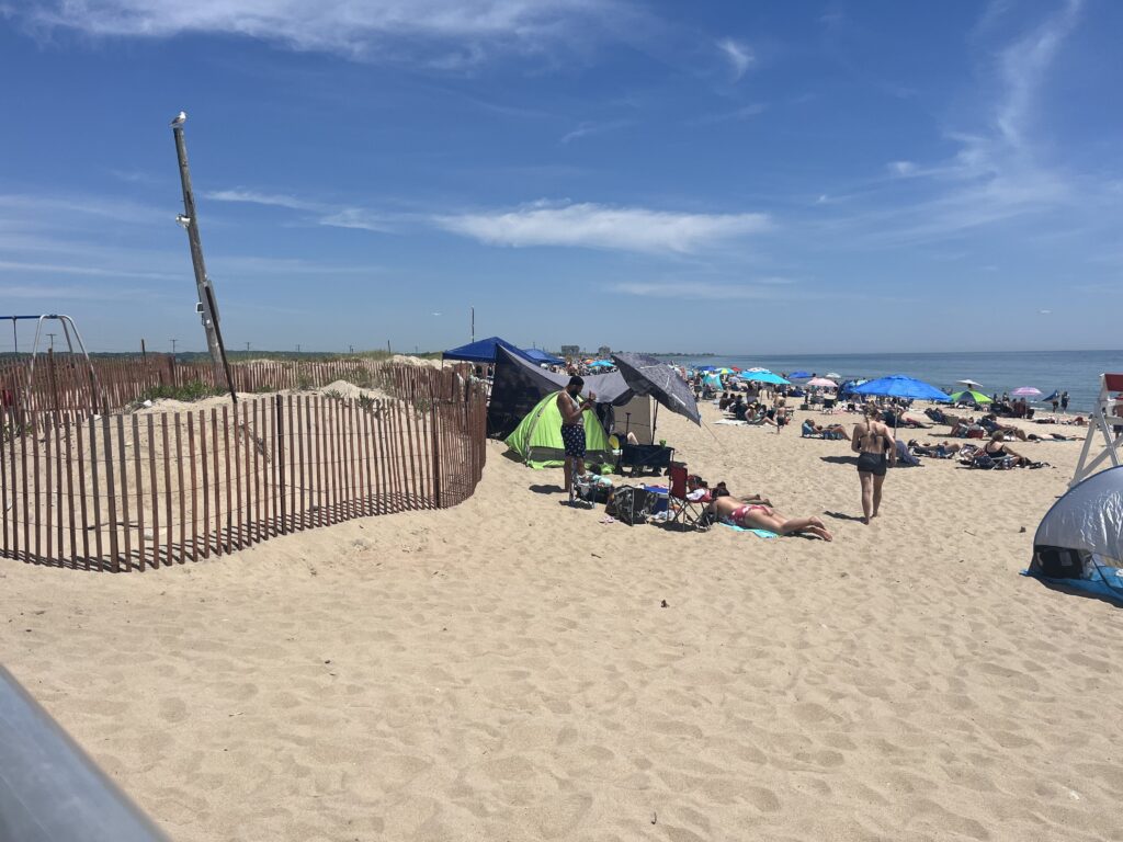 people on a beach (MyCoast AI)