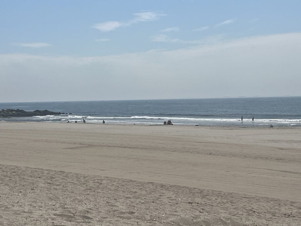 a beach with people walking on it (MyCoast AI)