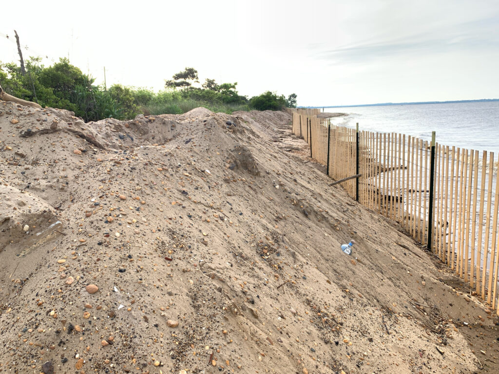 a fence on a beach (MyCoast AI)