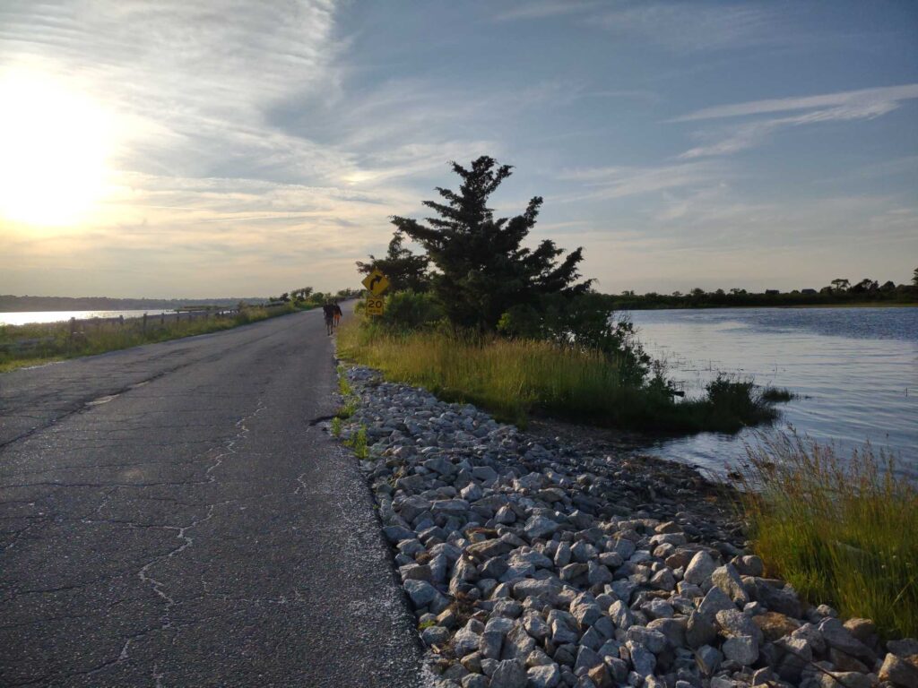 a road next to a body of water (MyCoast AI)