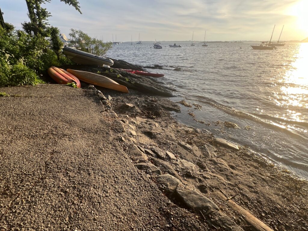 a beach with boats (MyCoast AI)