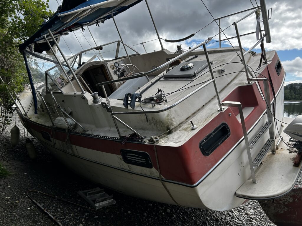 a boat on a trailer (MyCoast AI)