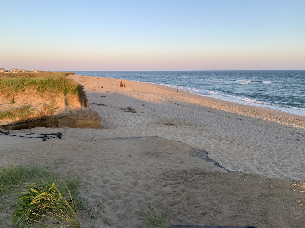 a sandy beach with waves crashing on it (MyCoast AI)