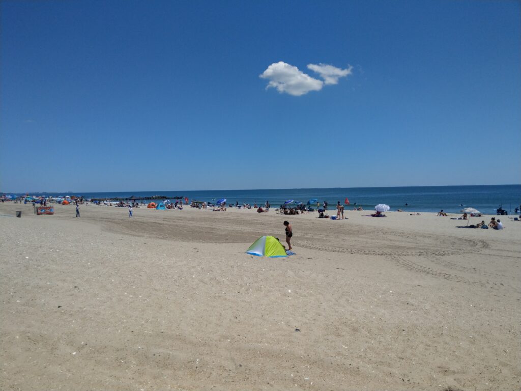 a person flying a kite on a beach (MyCoast AI)