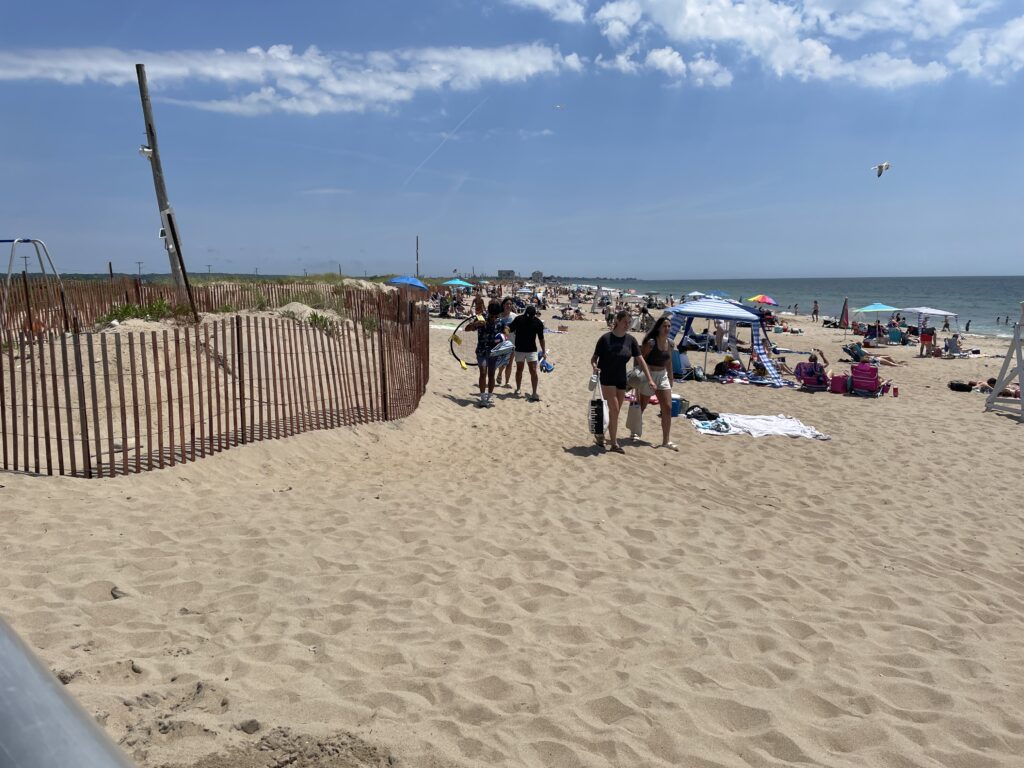 people on a beach (MyCoast AI)