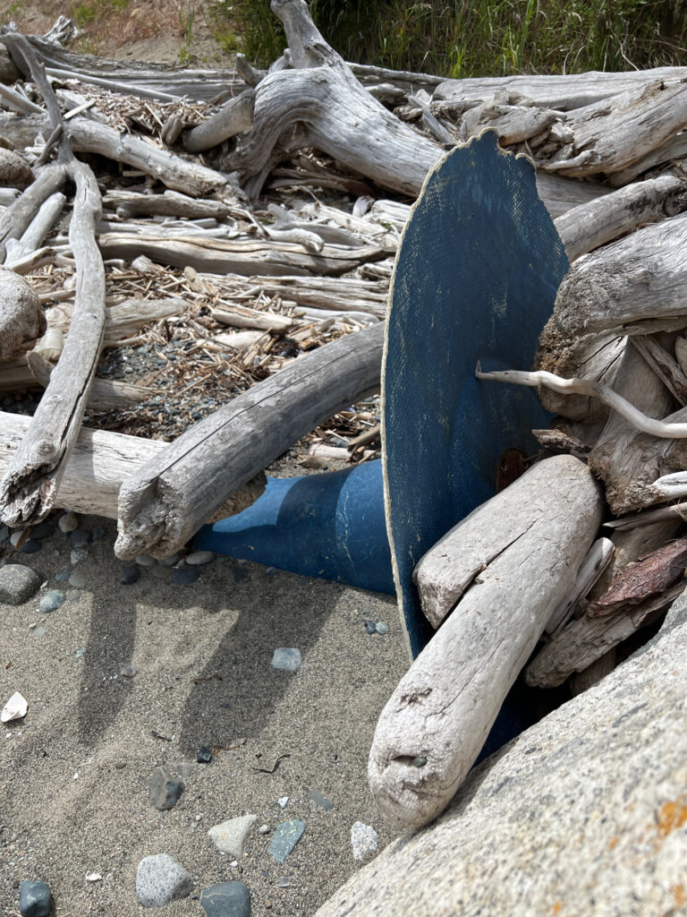 a blue metal pipe (MyCoast AI)