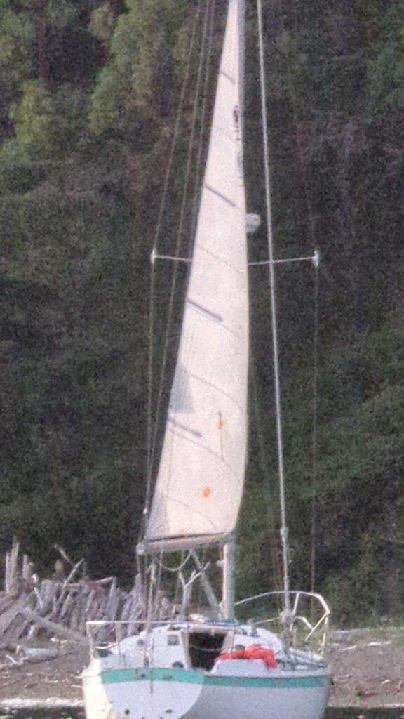 a boat is parked on the side of a river (MyCoast AI)