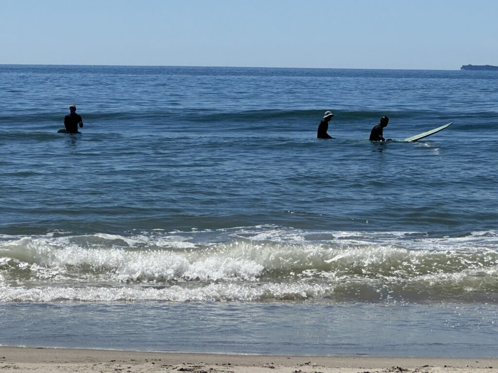 surfers riding waves in ocean (MyCoast AI)