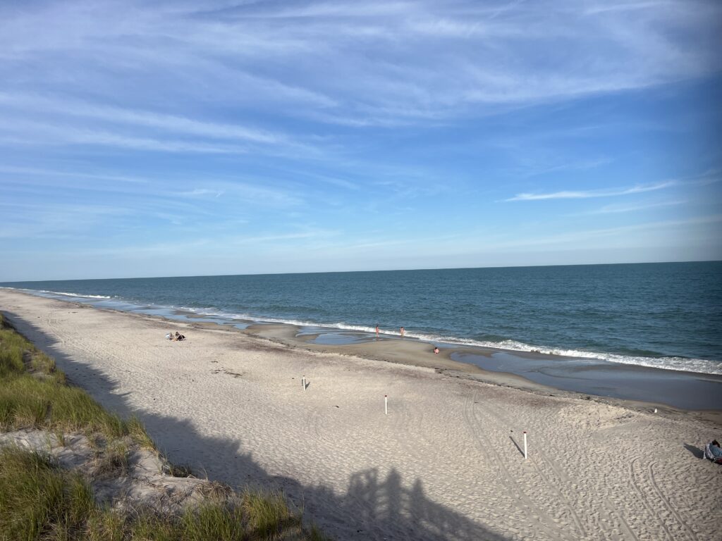 a beach with people on it (MyCoast AI)