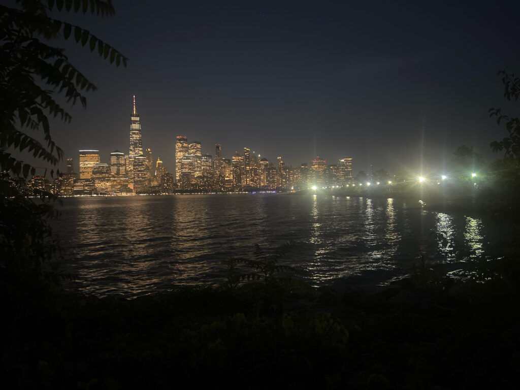 a city skyline at night (MyCoast AI)
