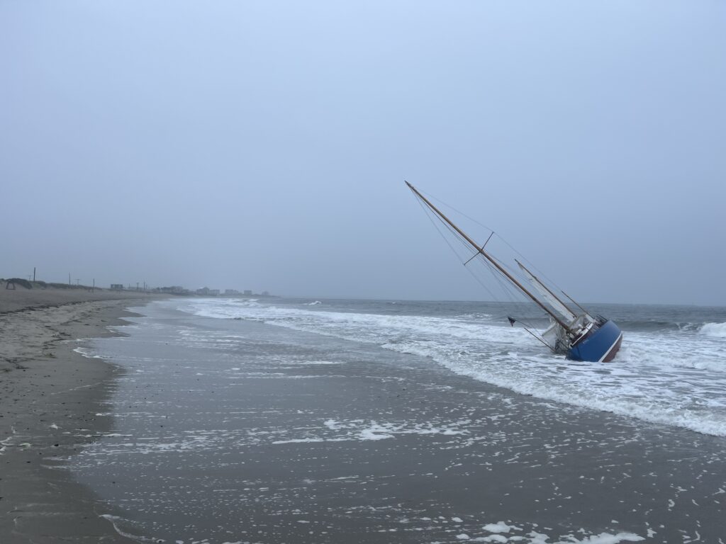 a boat on the beach (MyCoast AI)